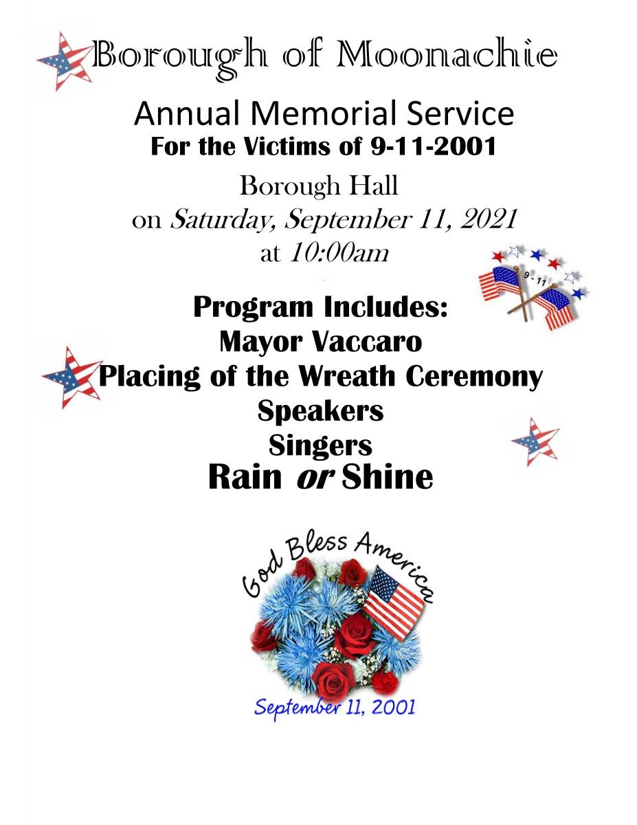 9/11 Memorial Service Flyer 