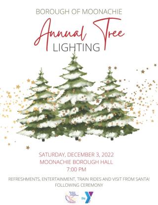 Tree Lighting 12/3 7pm at Borough Hall 